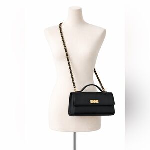 Steve Madden Black and Gold Chain Clutch